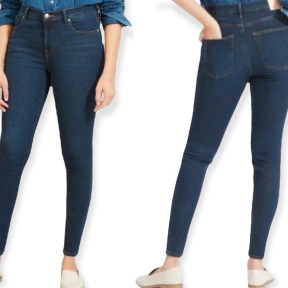 Everlane Jeans The High Rise Skinny Ankle Dark Wash Women's Size 32 - Picture 11 of 11